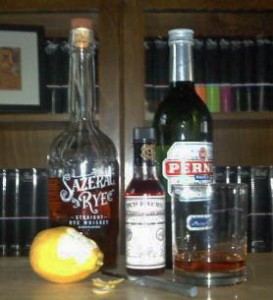 Sazerac cocktail ingredients